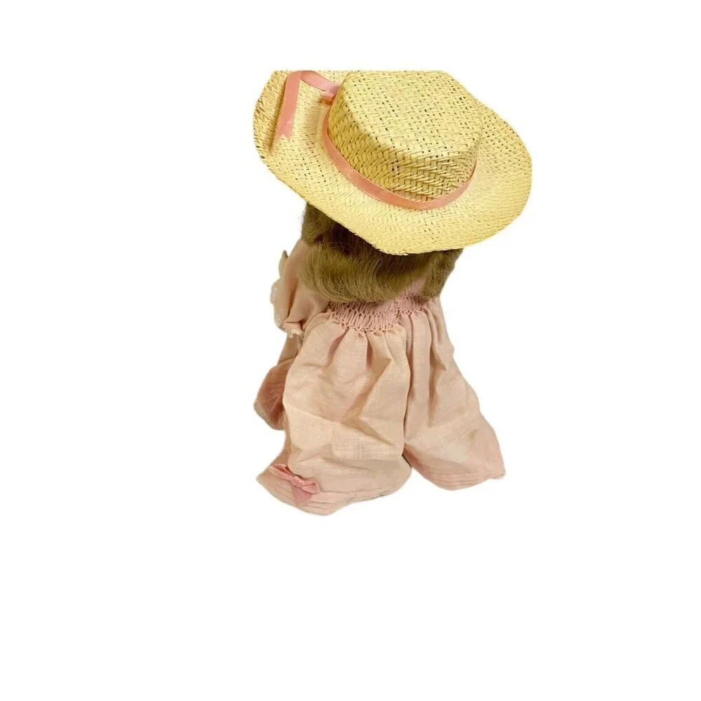 Vintage Roberta Macdonald Porcelain Doll Figurine Pink Western Girl Kaiser Stand